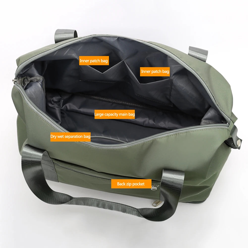 Waterproof Sports Fitness Bag Gym Yoga Big Travel Duffle