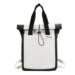 Waterproof Teenagers Boy Backpack Men Roll Top Shoulder Bag