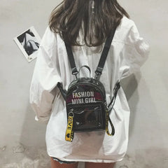 Waterproof Transparent Backpack Girls Bags Pvc Lightweight Kids Backpack Female