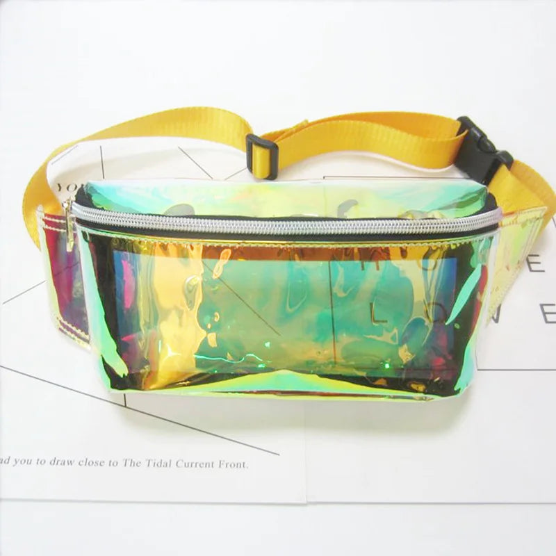 Waterproof Transparent Waist Belt Bag Hologram Fanny Pack