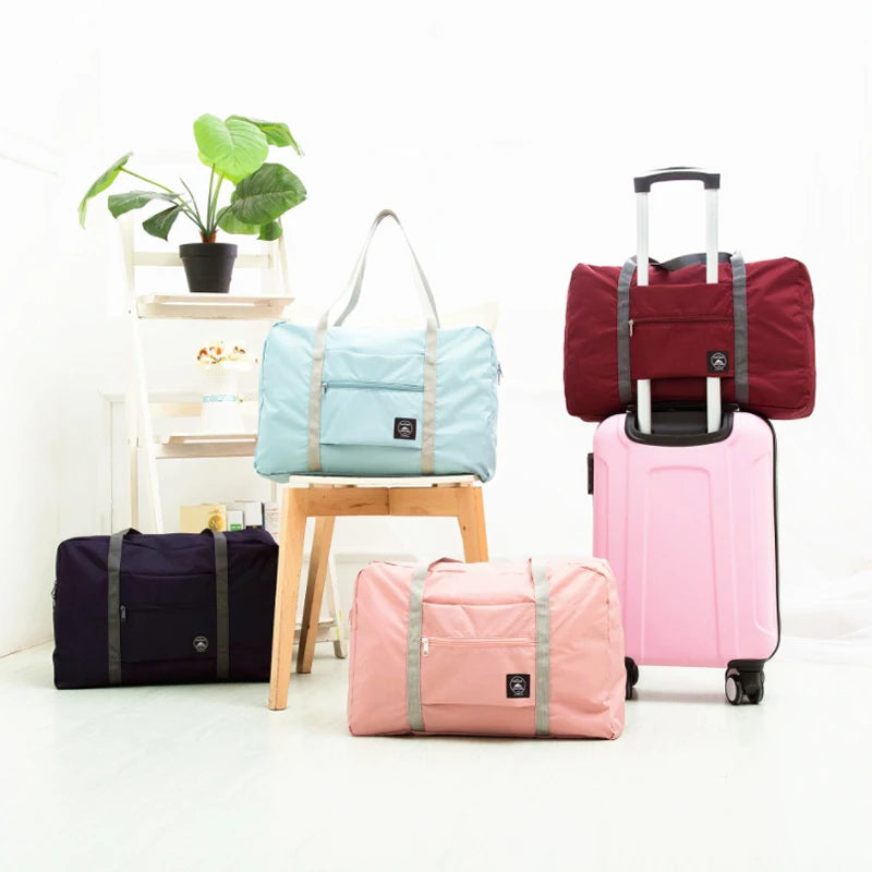 Waterproof Foldable Duffle Bag Large Capacity Packing Cubes Portable Luggage Bag