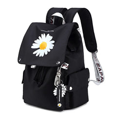 Waterproof USB Charging Women Nylon School Bags For Teenager Girls Flowers Print