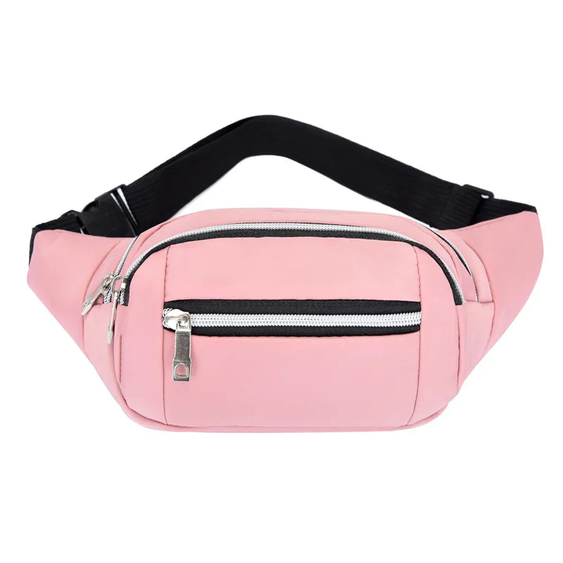 Waterproof Waist Bag Money Phone Pouch Belt Bag Purse Canvas Hip Bags Fanny Pack