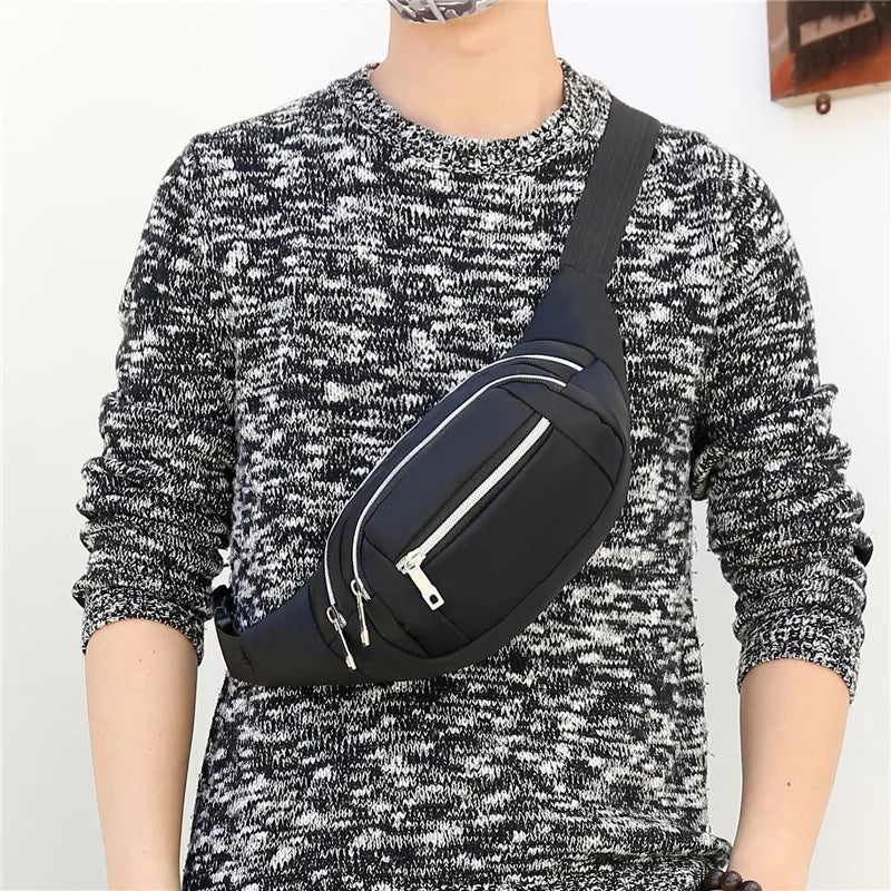 Waterproof Waist Bag Money Phone Pouch Belt Bag Purse Canvas Hip Bags Fanny Pack