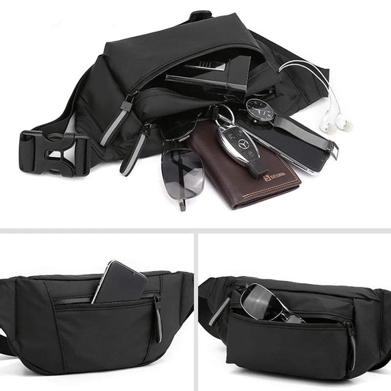 Waterproof Waist Packs High Large Women Fanny Pack Nylon Crossbody Bag