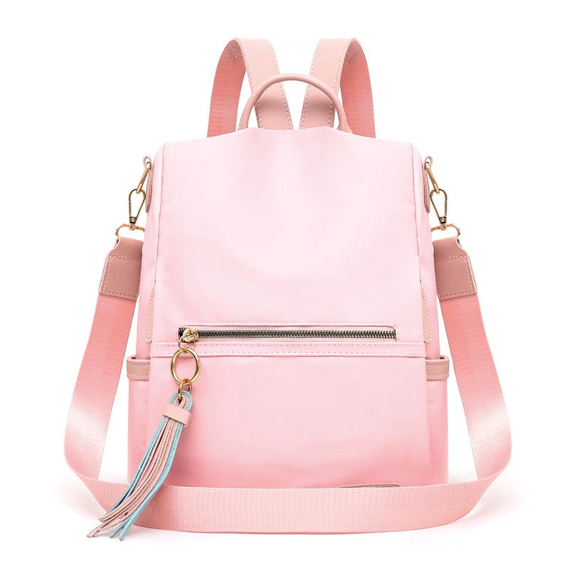 Waterproof Women Backpack Oxford Girl School Bag Contrast Female Shoulder Bags