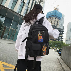 Waterproof Purple Women Backpack Preppy Travel Rucksack Fancy School Bag