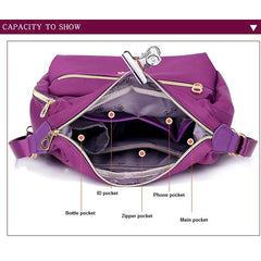 Waterproof Women Handbags Multifunctional Shoulder Messenger Bag Nylon Bolsa Fem