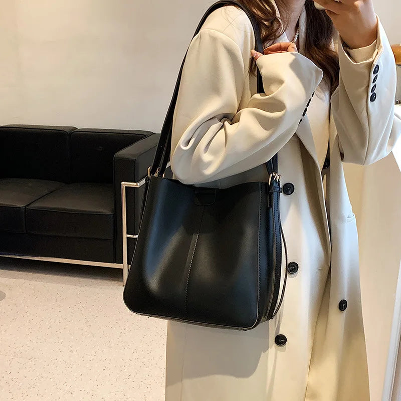 Waterproof Women Shoulder Bags Grid Shopper Bag Female Crossbody