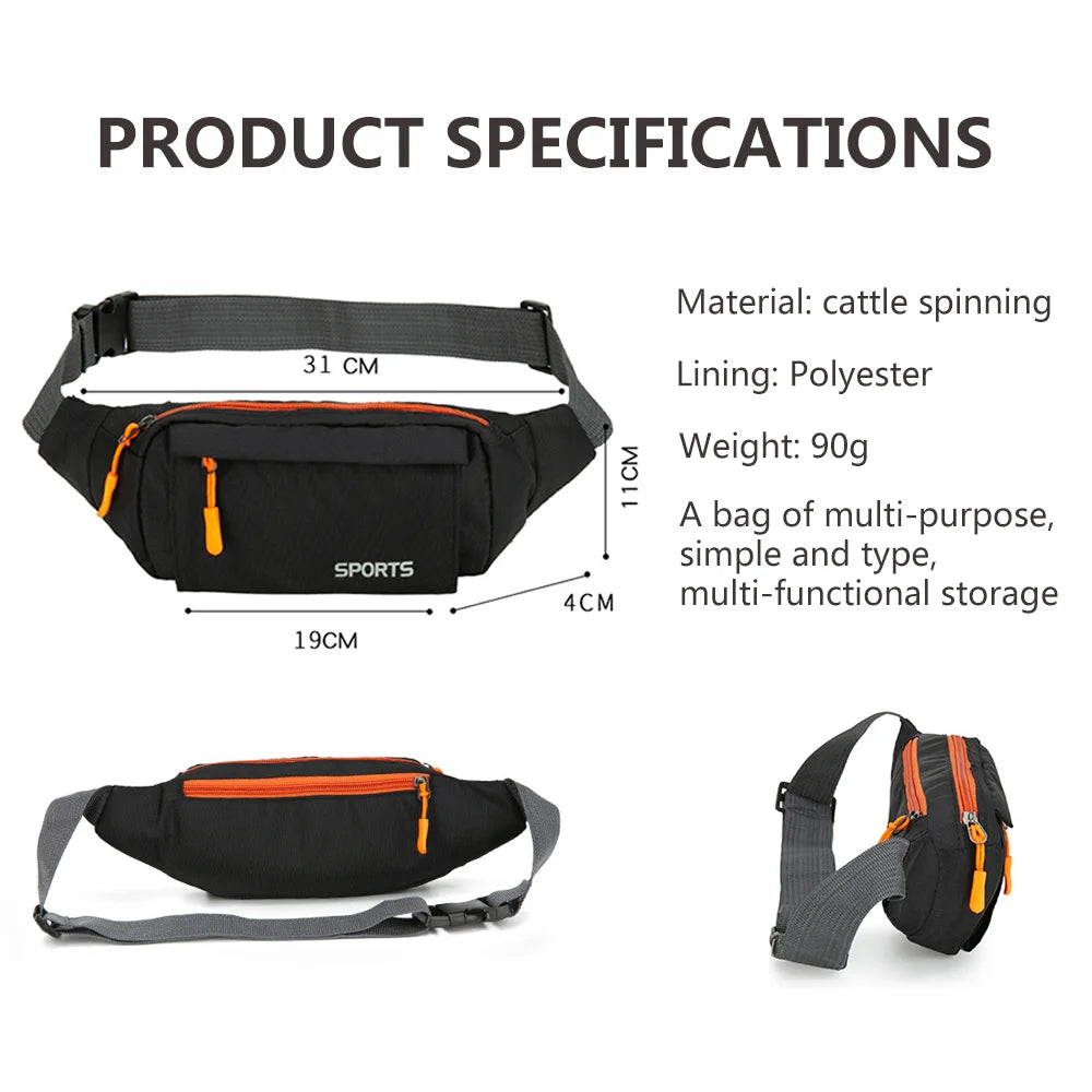 Waterproof Waist Pack Sports Running Bag Mobile Phone Holder Belt Bag
