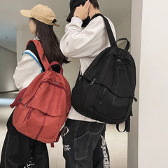 Waterproof Leather Backpack School Laptop Bag