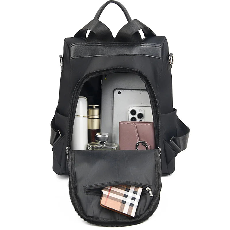 Waterproof Women's Backpack Mochila Soft Leather Durable Travel Bag