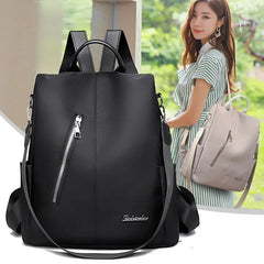 Waterproof Women's Backpack Mochila Soft Leather Durable Travel Bag