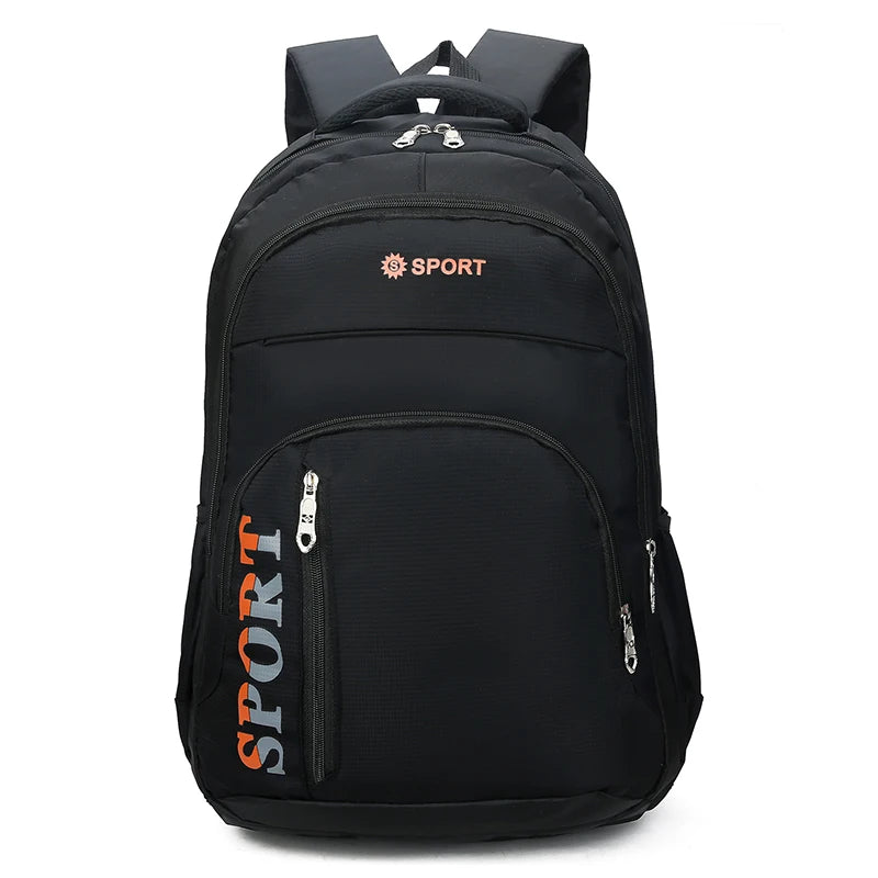 Waterproof Zipper Backpack Women Large Capacity School Bags Unisex Nylon Bag