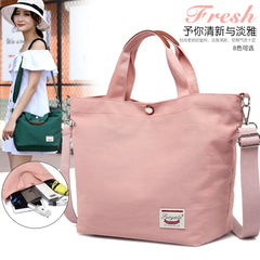 Waterproof Nylon Shoulder Bag Tote Purple Handbag