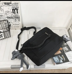 Waterproof Nylon Shoulder Bag for Women Men Student Crossbody Messenger Bag