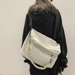 Waterproof Nylon Shoulder Bag for Women Men Student Crossbody Messenger Bag