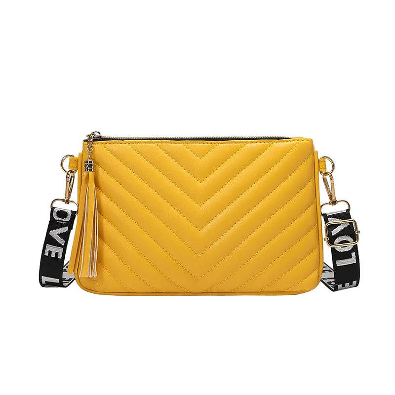 Wave Pattern Embroidery Bag Women's Fresh Sweet Messenger Shoulder Crossbody