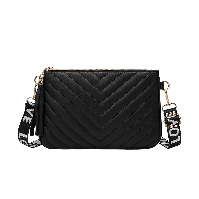 Wave Pattern Embroidery Bag Women's Fresh Sweet Messenger Shoulder Crossbody