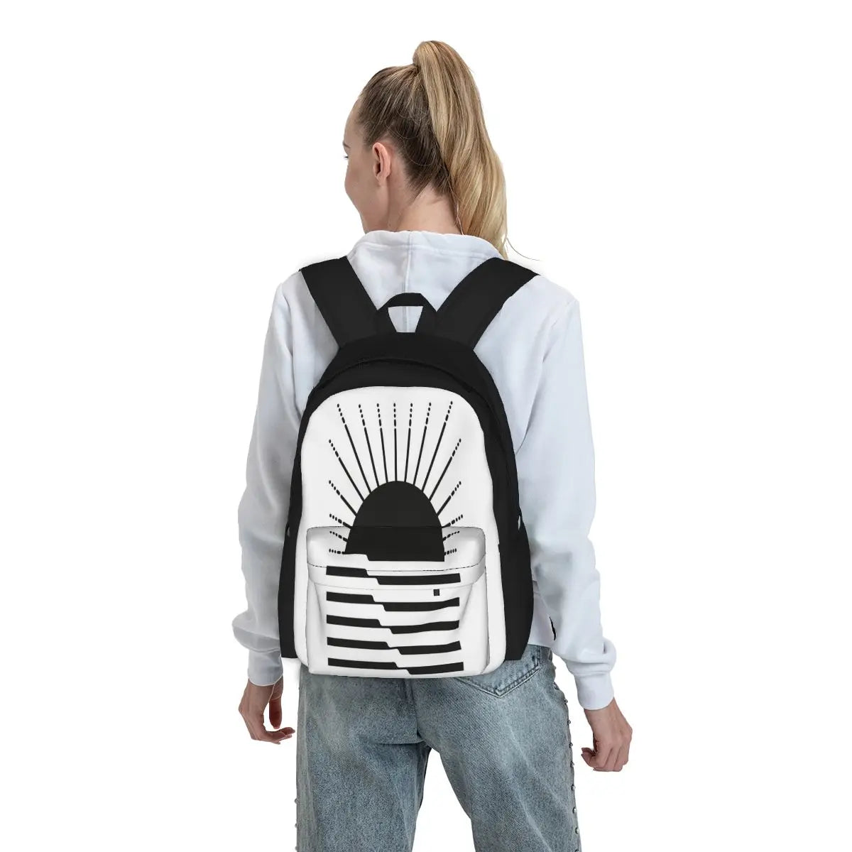 Waves 2 Backpacks Men's & Women's Bag with Zipper