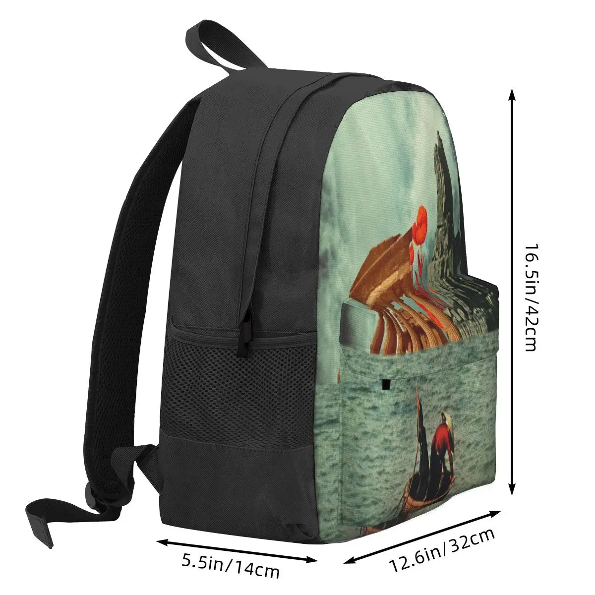 Fishermen Backpacks Retro School Bags Men Women