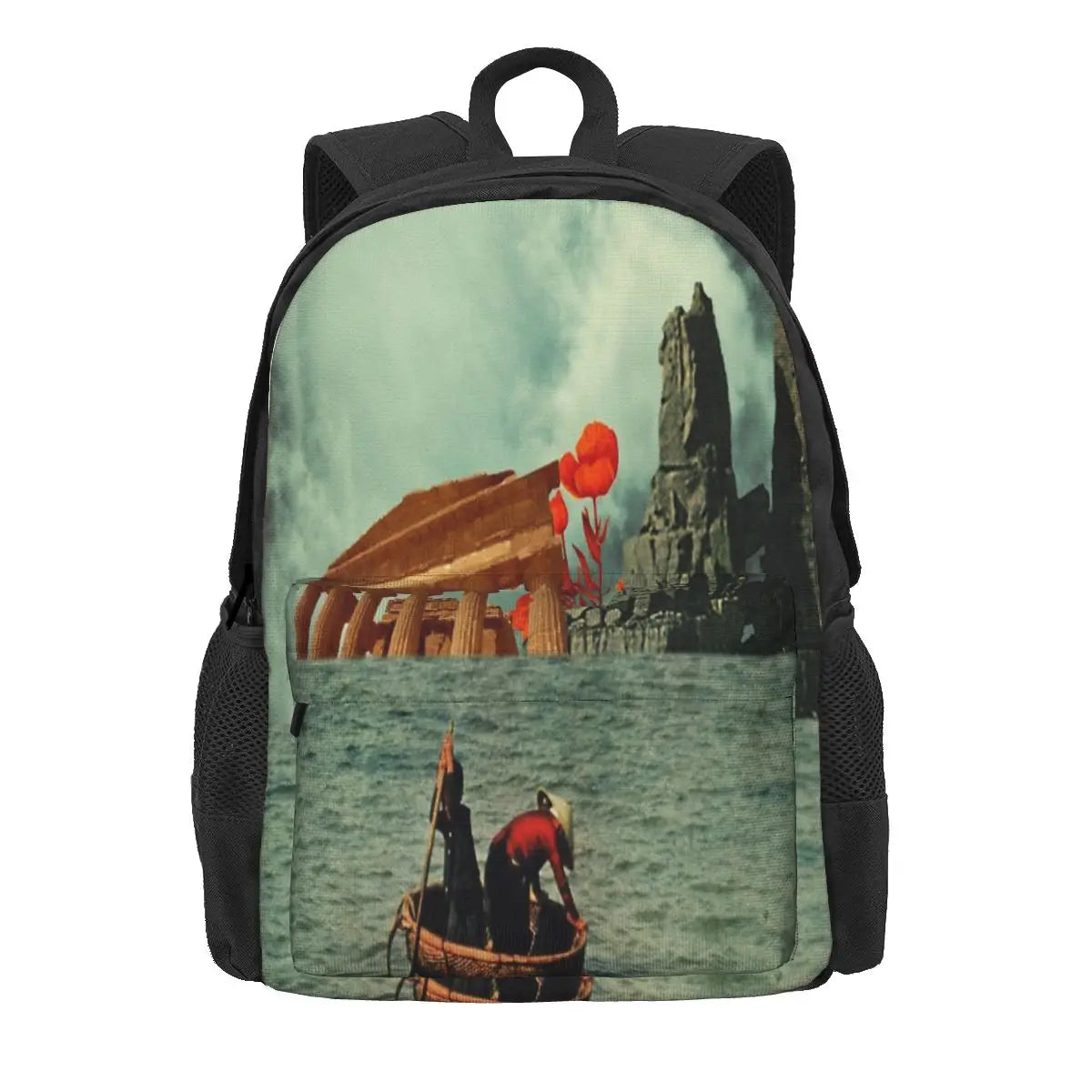 Fishermen Backpacks Retro School Bags Men Women