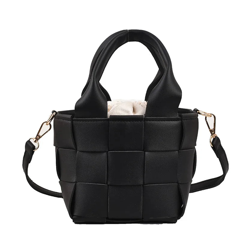 Women's Summer Bucket Tote Crossbody Bag Pu Leather Handbag