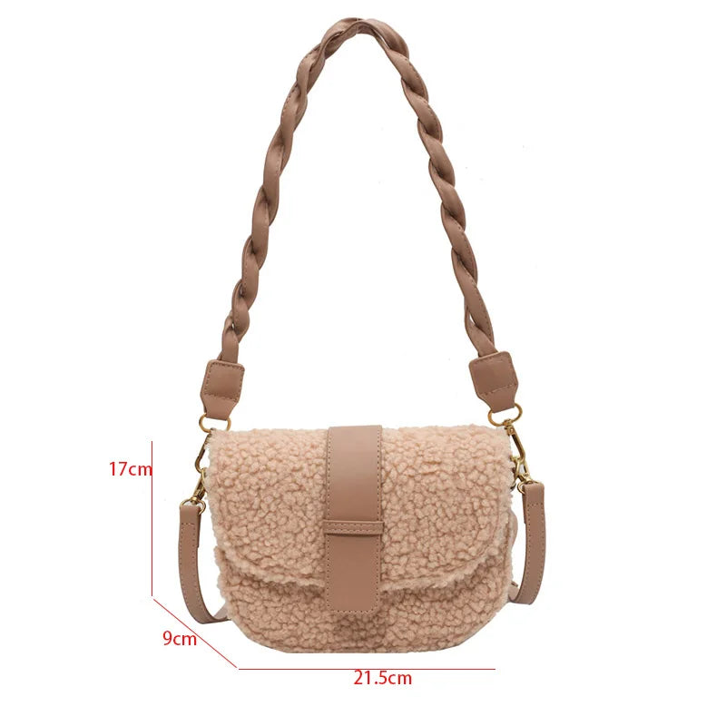 Plush Shoulder Bag Winter Handbag