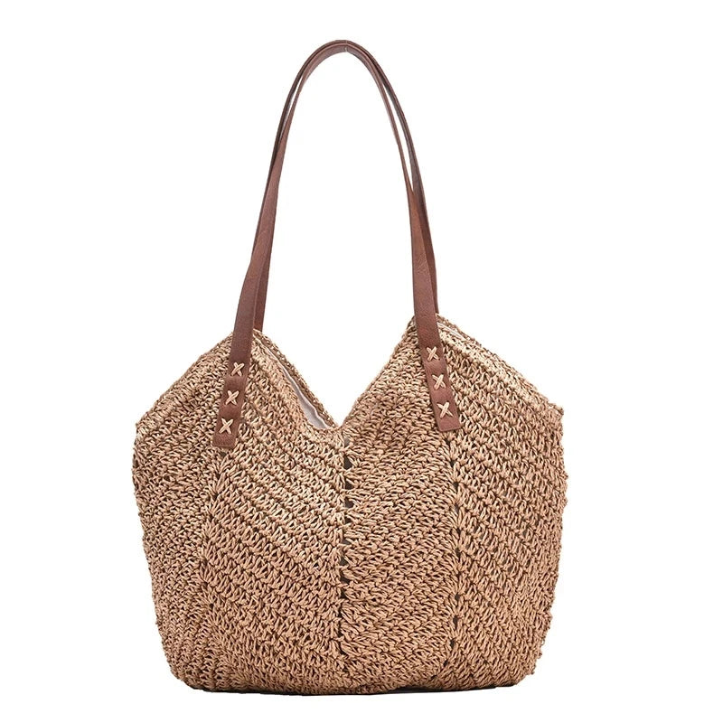 Bohemian Straw Weave Tote Bag for Women Summer Beach