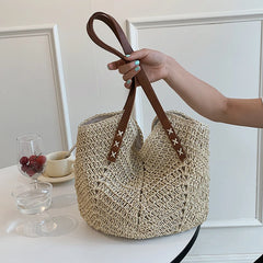 Bohemian Straw Weave Tote Bag for Women Handbags