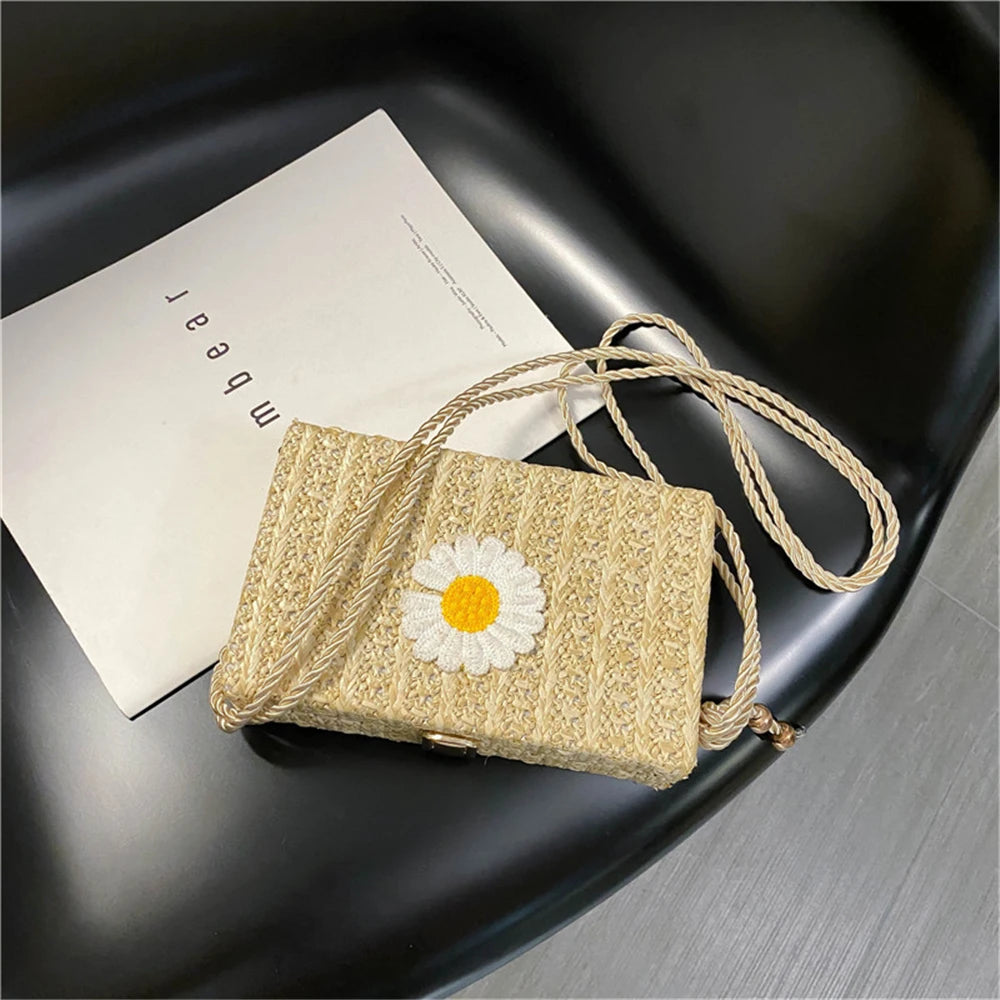 Winter Crossbody Bag Women Handbag Lock Shoulder Daisy