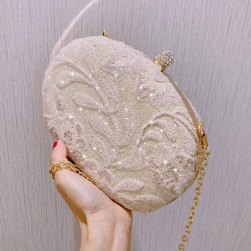Wedding Diamond Sequined Clutches Bag Crystal Sling Package