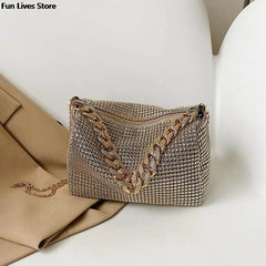 Wedding Rhinestone Shoulder Purse Party Handbags Women Totes Bag Ladies