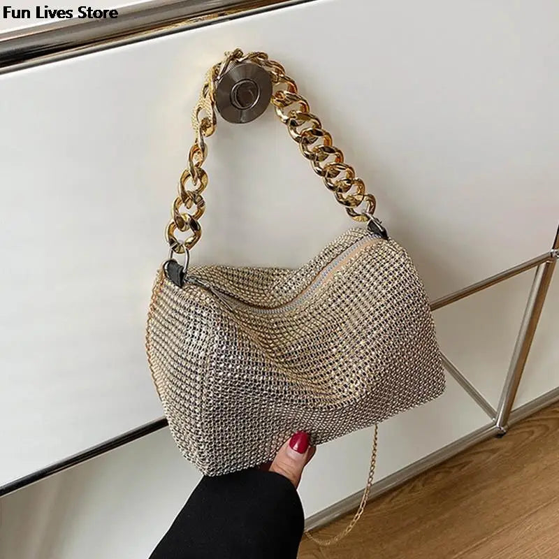 Wedding Rhinestone Shoulder Purse Party Handbags Women Totes Bag Ladies