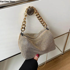 Wedding Rhinestone Shoulder Purse Party Handbags Women Totes Bag Ladies