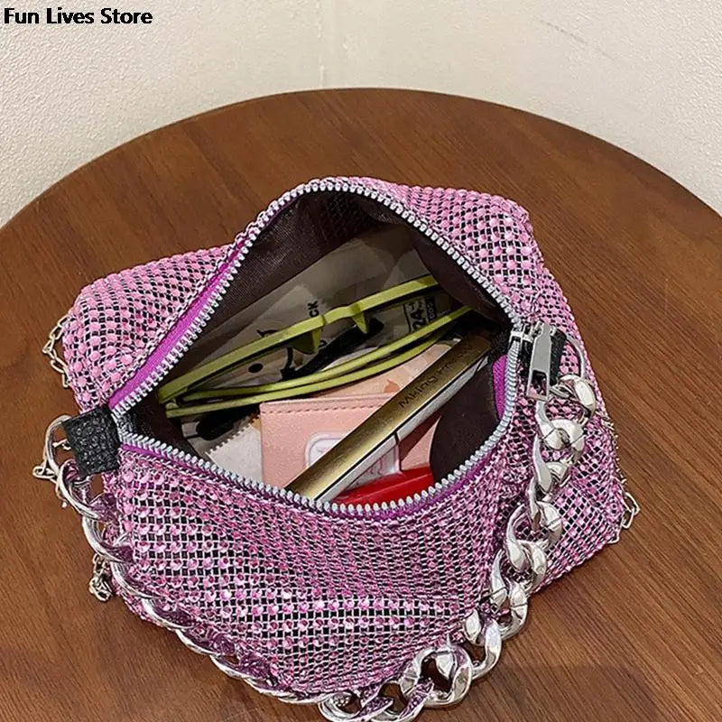 Wedding Rhinestone Shoulder Purse Party Handbags Women Totes Bag Ladies