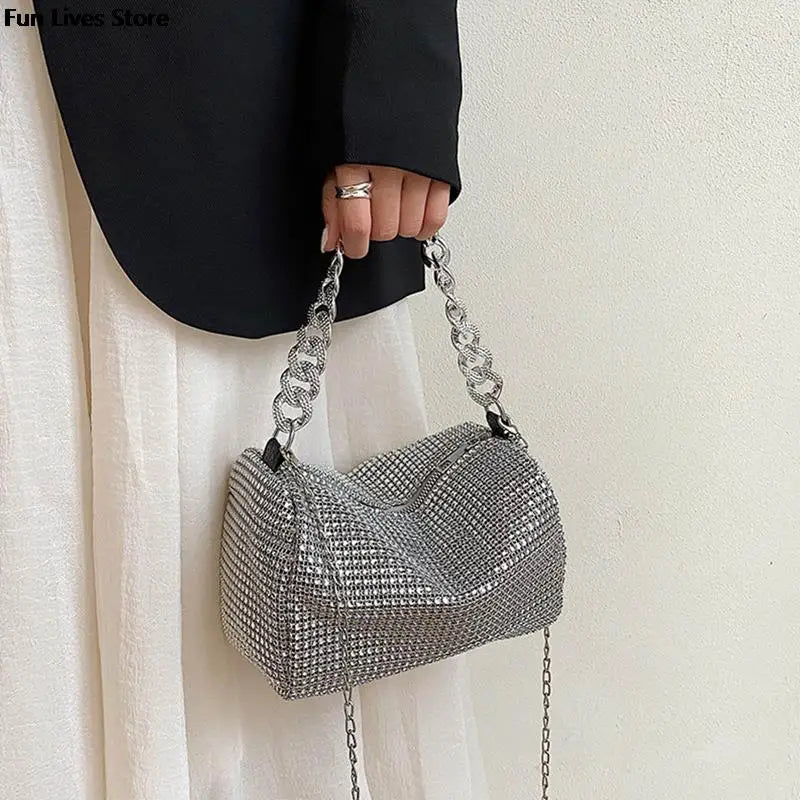 Wedding Rhinestone Shoulder Purse Party Handbags Women Totes Bag Ladies