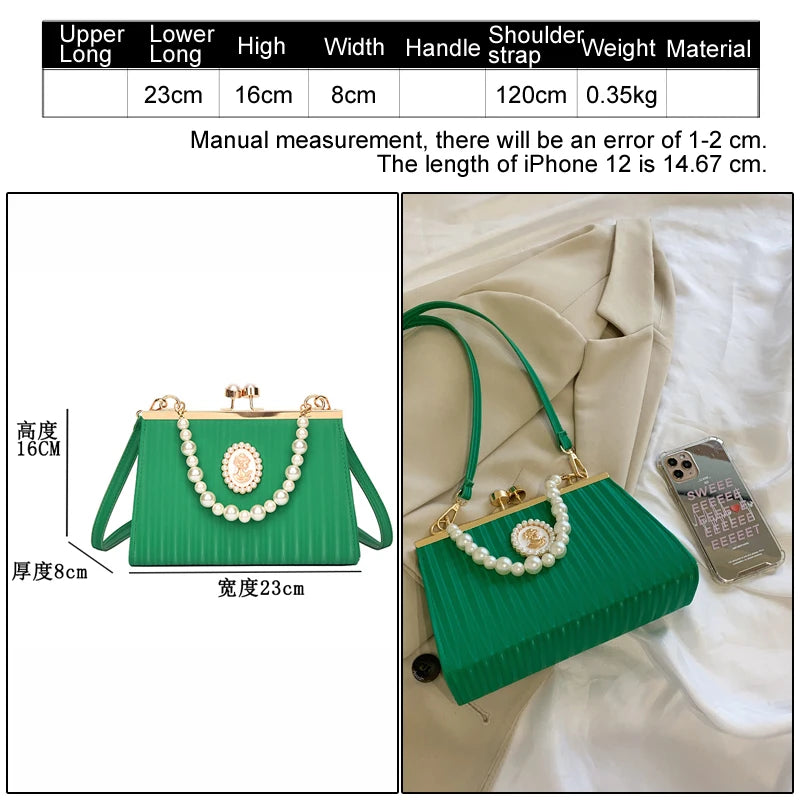 Pearl Wedding Evening Bag for Women Banquet Handbags Lady Crossbody Bags