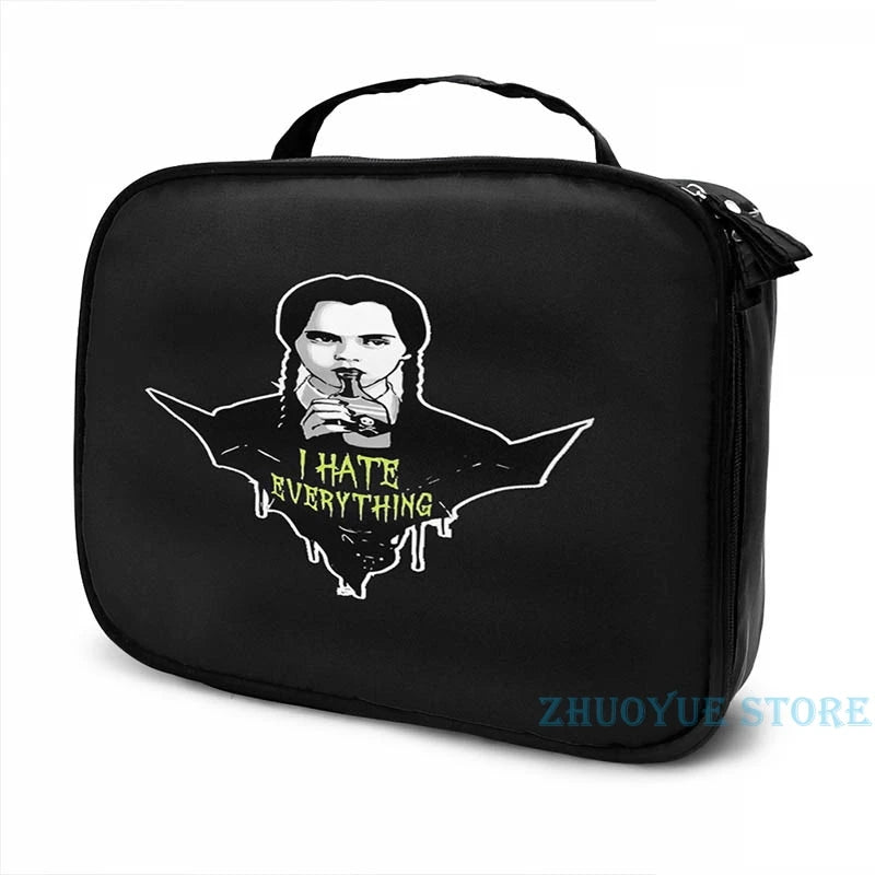 Wednesday Addams Gothic USB Charge Backpack School Travel Bag