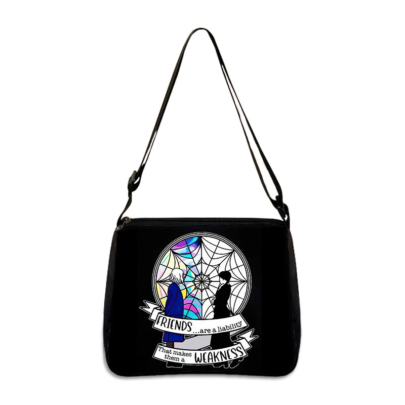 Wednesday Addams & Enid Handbag Gothic Girls Shoulder Bag