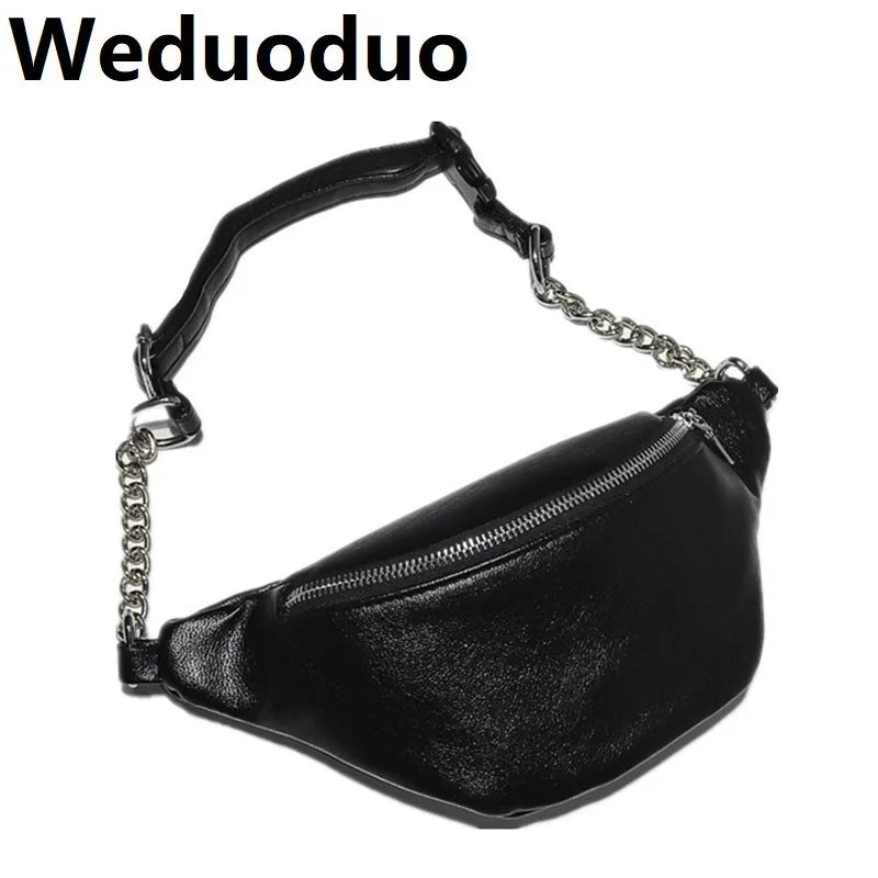 Weduoduo Waist Bag Women Waist Fanny Packs Belt Bag High PU Leather