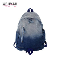 Wehyah Denim School Backpack for Girls Women's Bag Female Backpacks for Women Sc