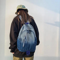 Wehyah Denim School Backpack for Girls Women's Bag Female Backpacks for Women Sc