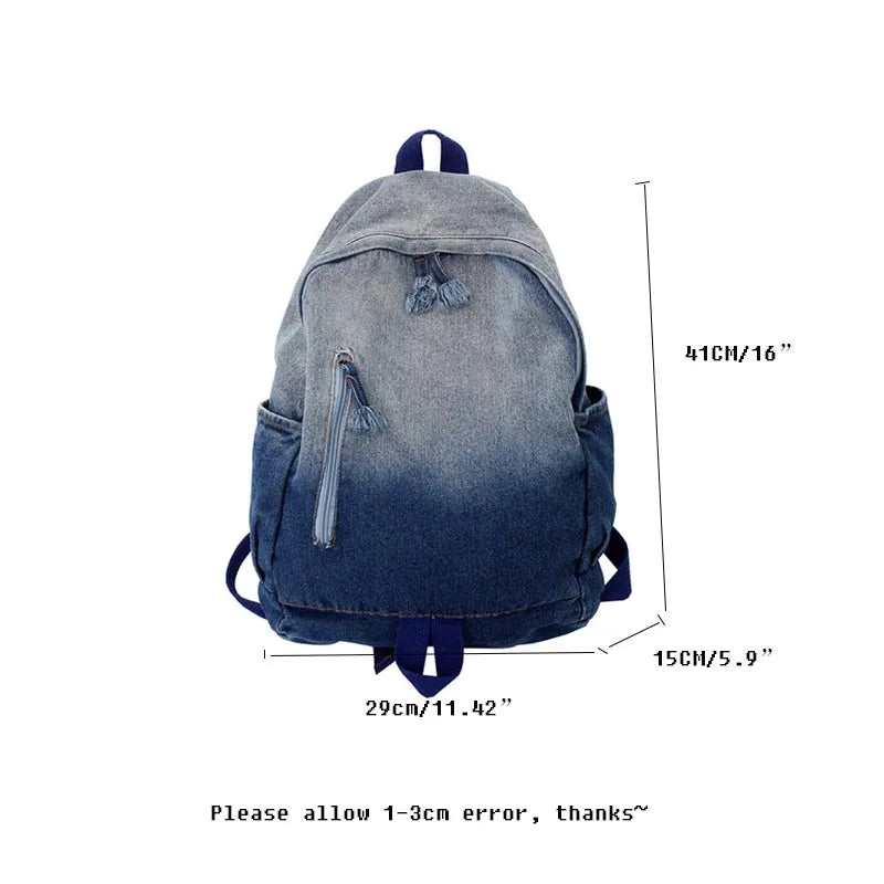 Wehyah Denim School Backpack for Girls Women's Bag Female Backpacks for Women Sc