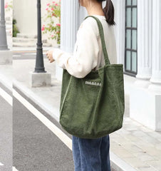 Wehyah Embroidered Corduroy Casual Tote Bag for Women ZY010