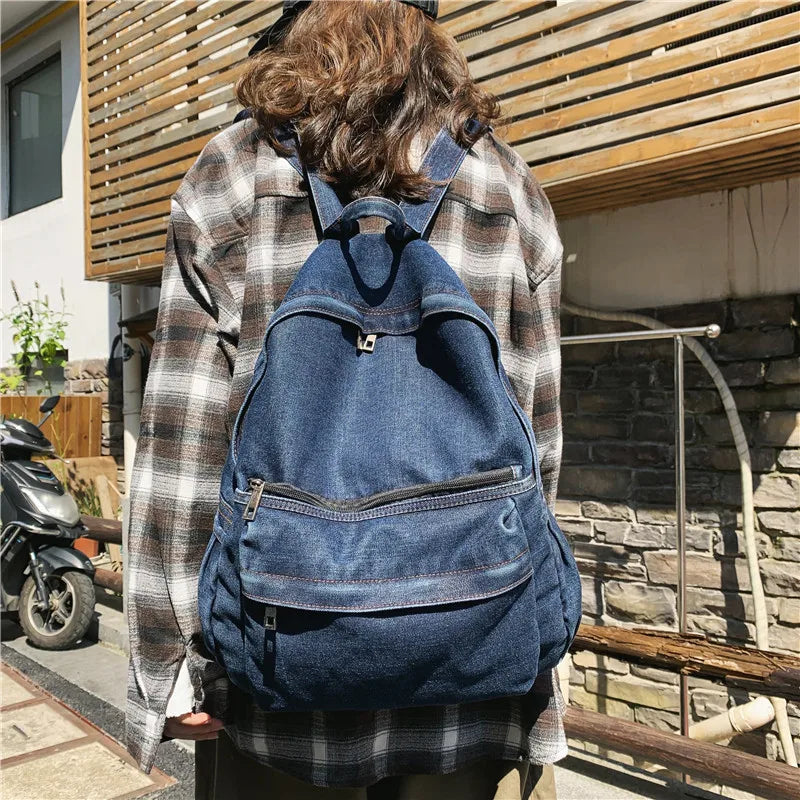 Wehyah School Backpack Woman Bags for Women Backpack Purse Bag Rucksack Demin Sc