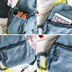 Wehyah School Backpack Woman Bags for Women Backpack Purse Bag Rucksack Demin Sc