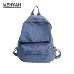 Wehyah School Backpack Woman Bags for Women Backpack Purse Bag Rucksack Demin Sc