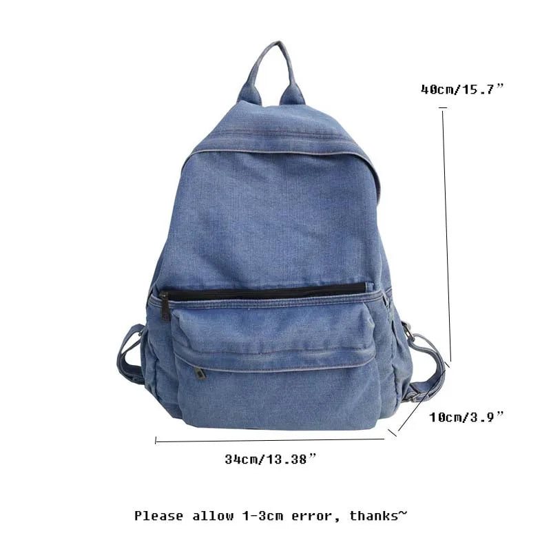 Wehyah School Backpack Woman Bags for Women Backpack Purse Bag Rucksack Demin Sc