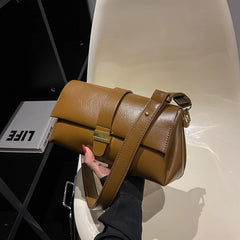 Western Style Women PU Leather High Shoulder Bags Retro Female Crossbody Bags